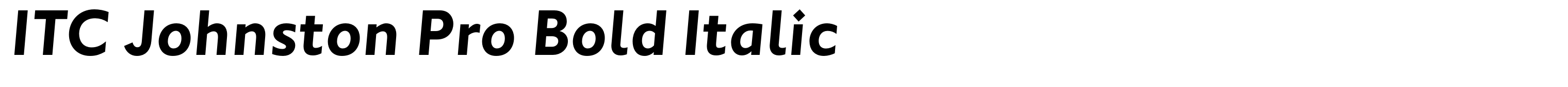 ITC Johnston Pro Bold Italic